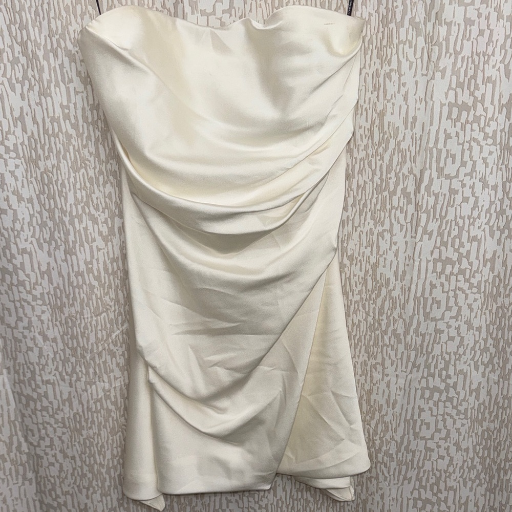 Forever 21 Cream Strapless Dress